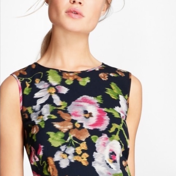 EUC Brooks Brothers / Red Fleece 💐Navy Floral Dress size 2 - Picture 2 of 9